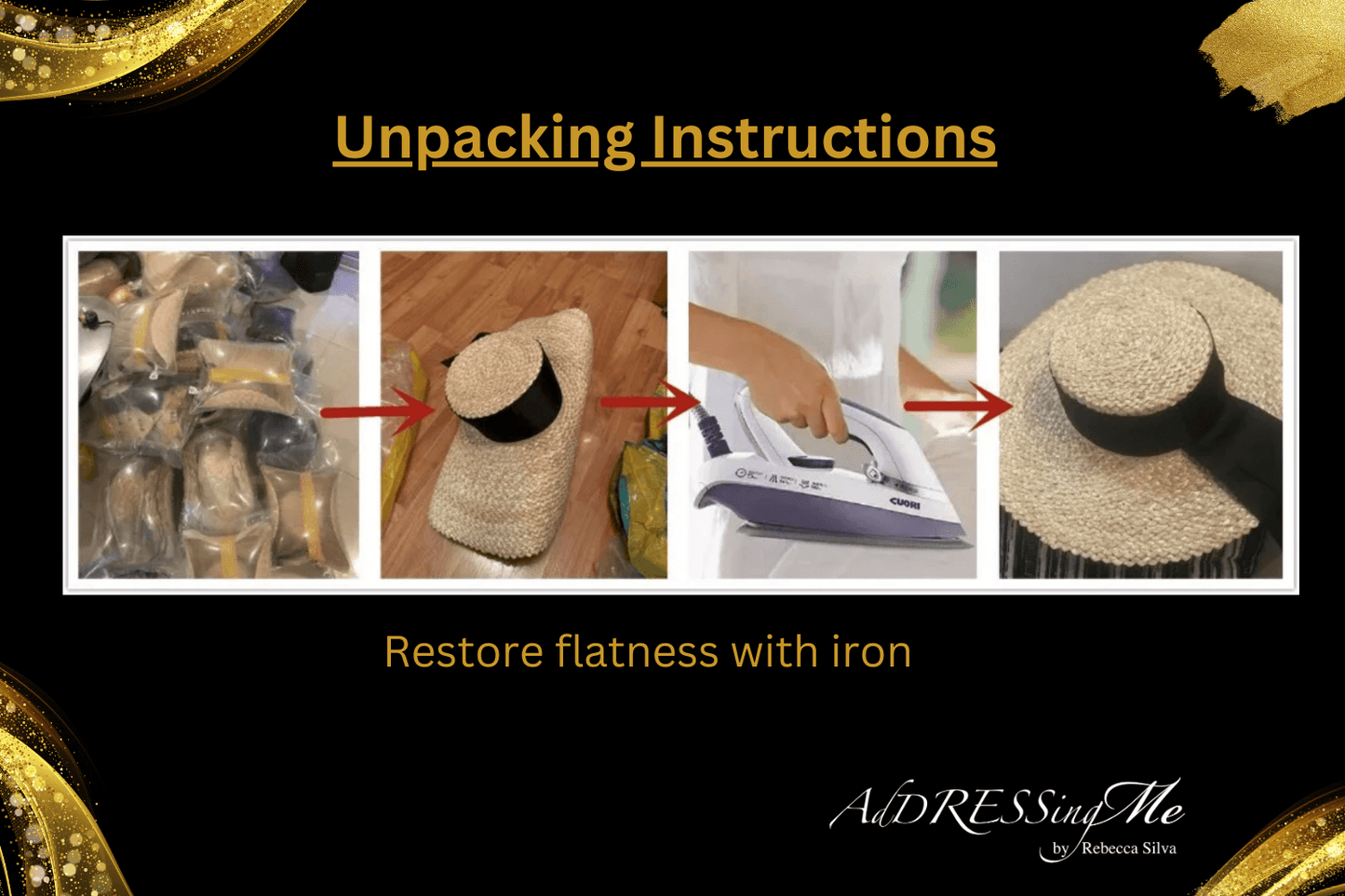 Beach Straw Hats With Black Accents Wide Brim - AdDRESSingMe