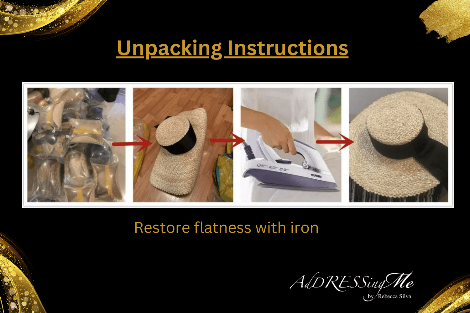 Beach Straw Hats With Black Accents Wide Brim - AdDRESSingMe