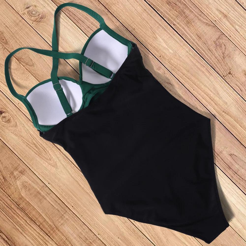 One Piece Leopard and Black Swimsuit - AdDRESSingMe