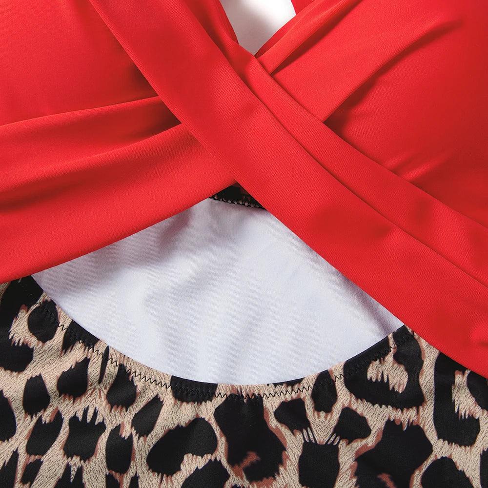 One Piece Leopard and Black Swimsuit - AdDRESSingMe