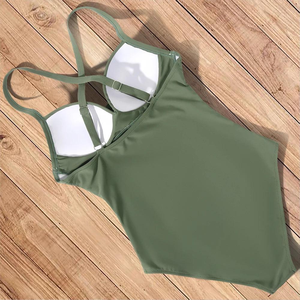 One Piece Leopard and Black Swimsuit - AdDRESSingMe