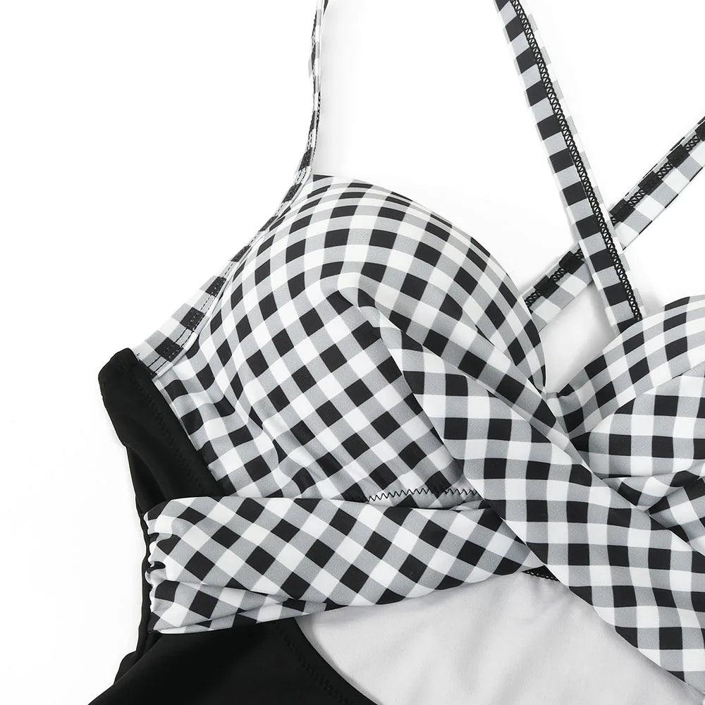 One Piece Leopard and Black Swimsuit - AdDRESSingMe