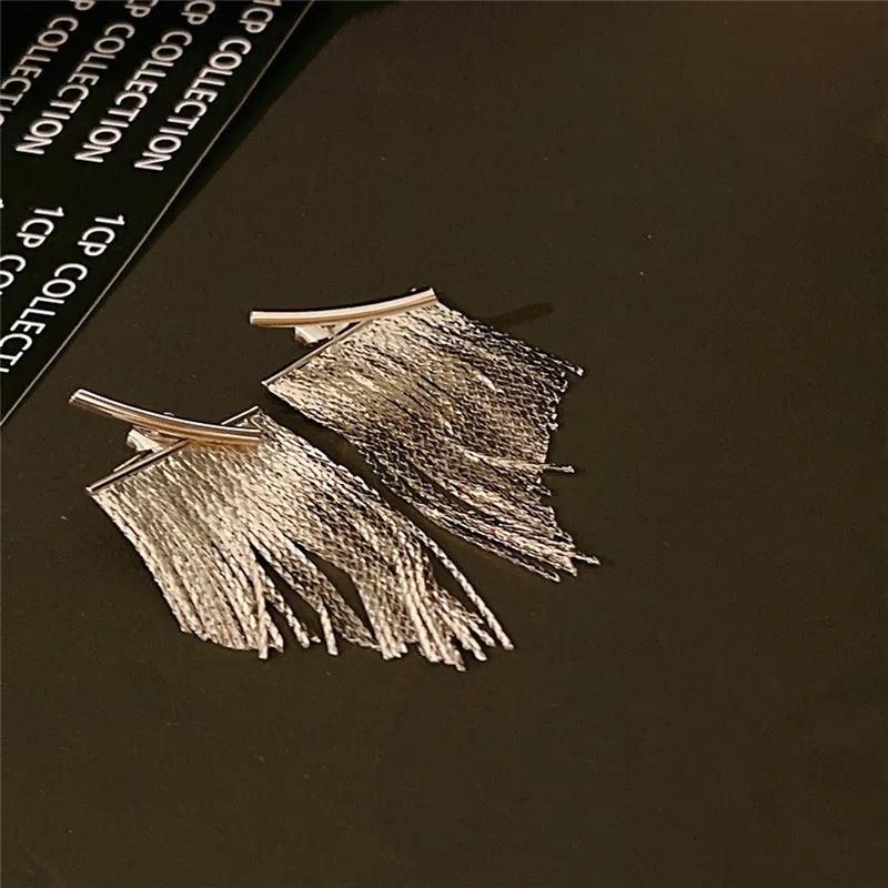 Fashion Statement Bling Tassel Earrings - AdDRESSingMe