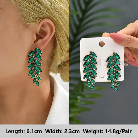 Drop Dangle Rhinestone Bunch Earring - AdDRESSingMe