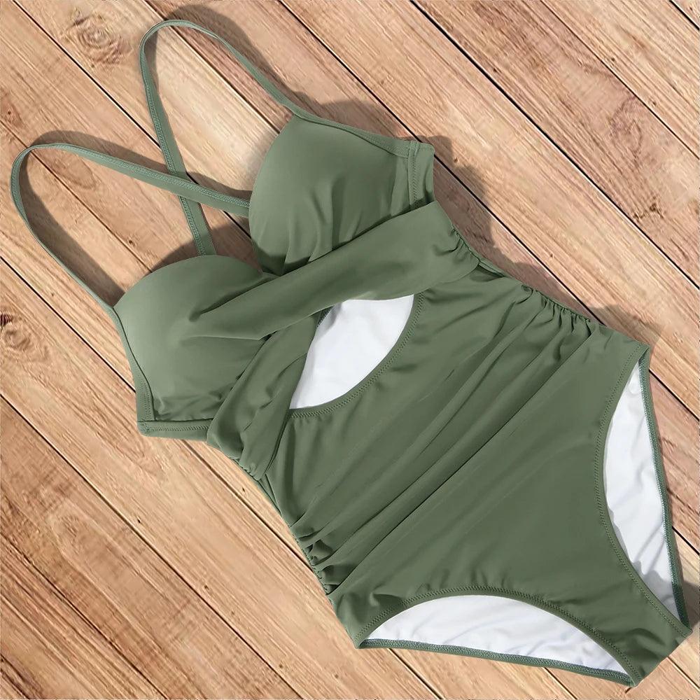 One Piece Leopard and Black Swimsuit - AdDRESSingMe