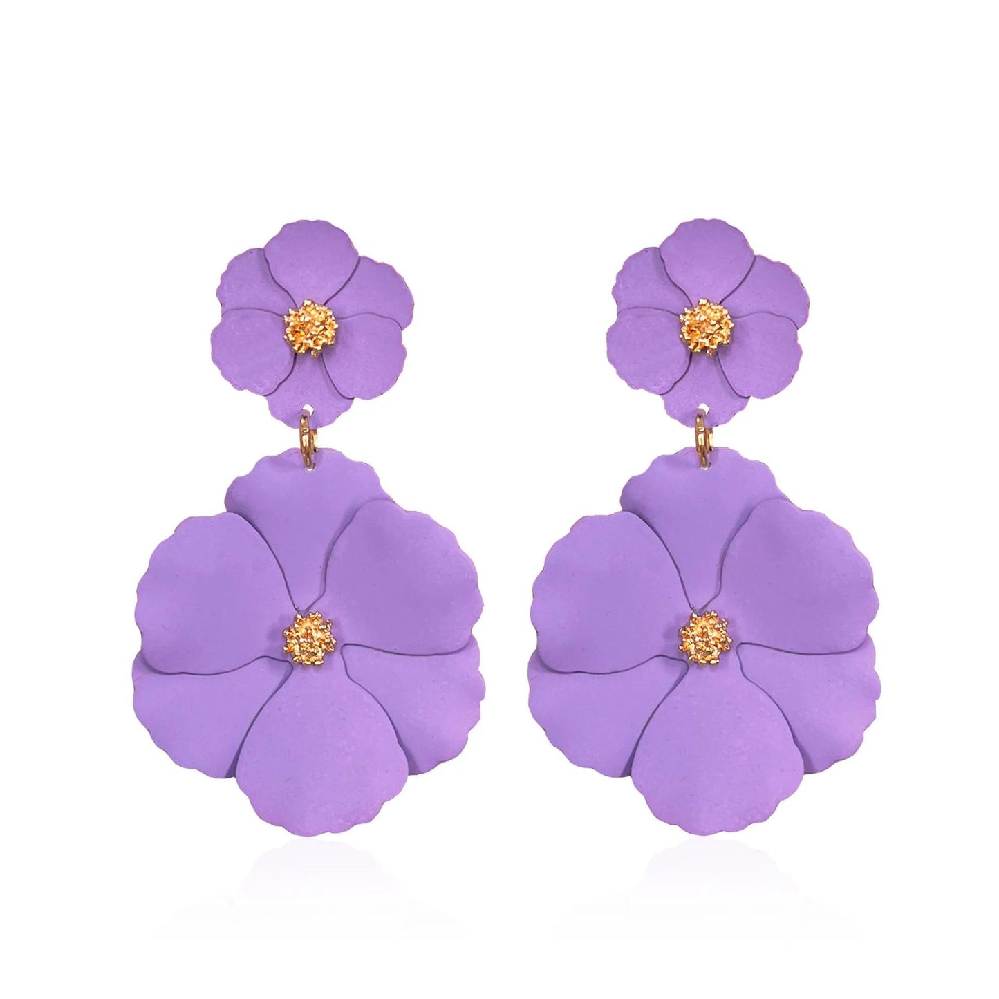 Big Flower Drop Earrings - AdDRESSingMe