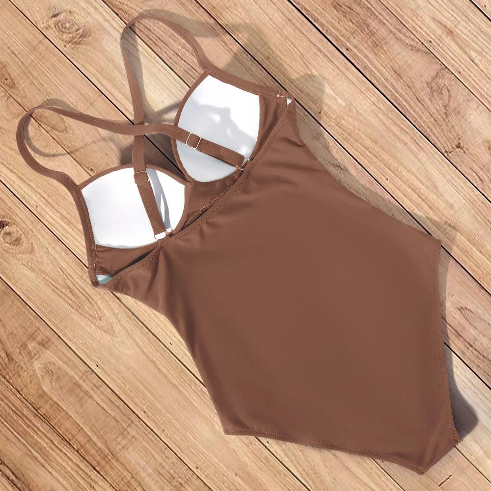 One Piece Leopard and Black Swimsuit - AdDRESSingMe