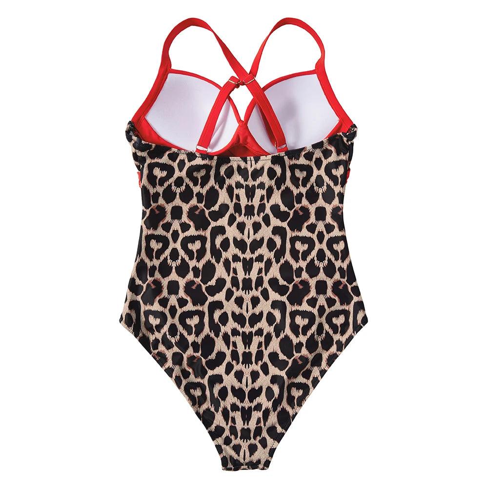 One Piece Leopard and Black Swimsuit - AdDRESSingMe