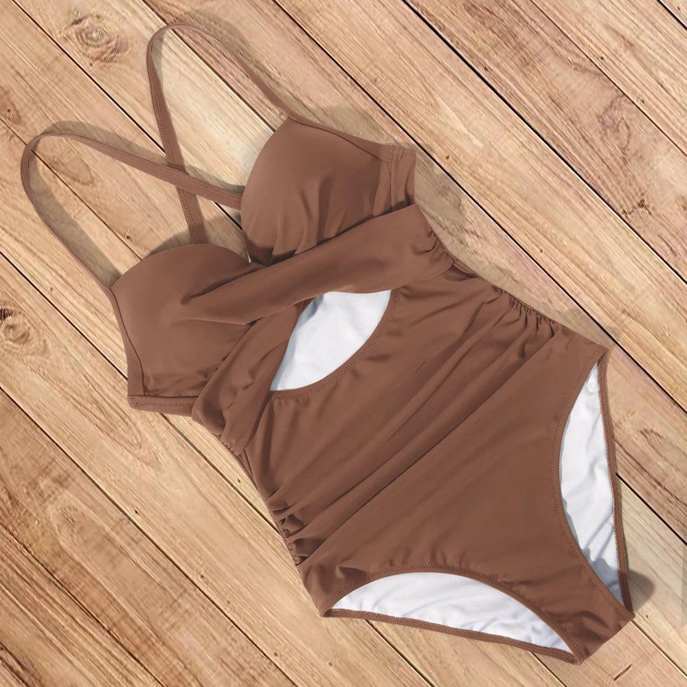 One Piece Leopard and Black Swimsuit - AdDRESSingMe