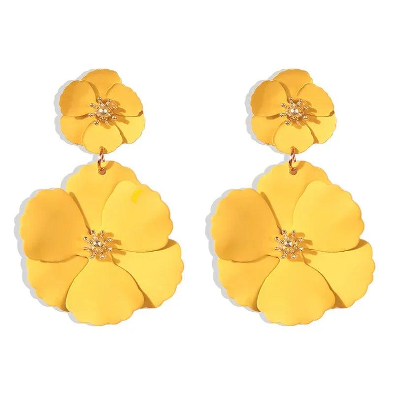 Big Flower Drop Earrings - AdDRESSingMe