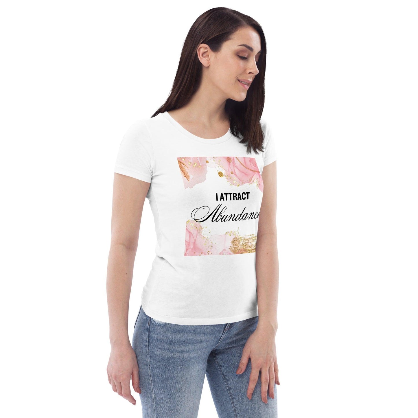 AdDRESSingMe I Attract Abundance Women's fitted eco tee - AdDRESSingMe