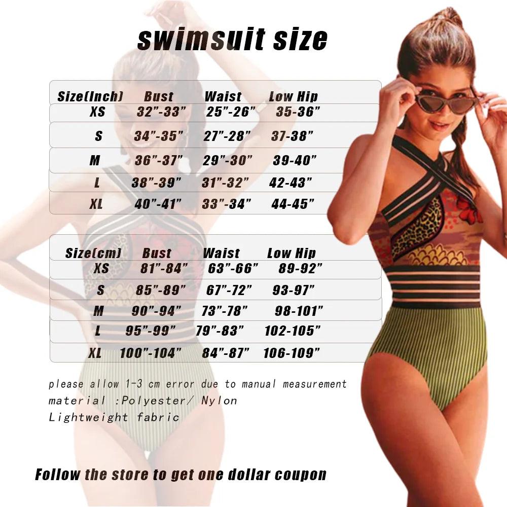 Leopard Print Ruffled Shoulder One-Piece Swimsuit - AdDRESSingMe