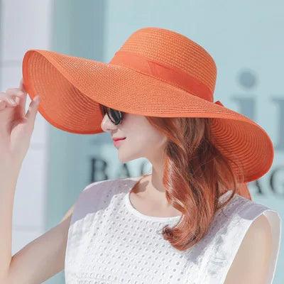 Straw Hat With Bow In Many Colors Uv Protection - AdDRESSingMe