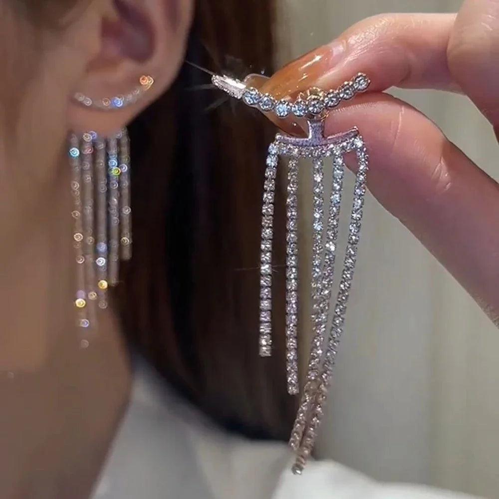Luxurious Rhinestone Hanging Fringe - AdDRESSingMe
