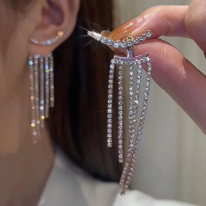 Luxurious Rhinestone Hanging Fringe - AdDRESSingMe