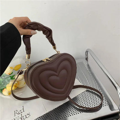 Heart Pu Leather Shoulder Crossbody Bags - AdDRESSingMe