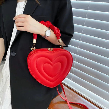 Heart Pu Leather Shoulder Crossbody Bags - AdDRESSingMe