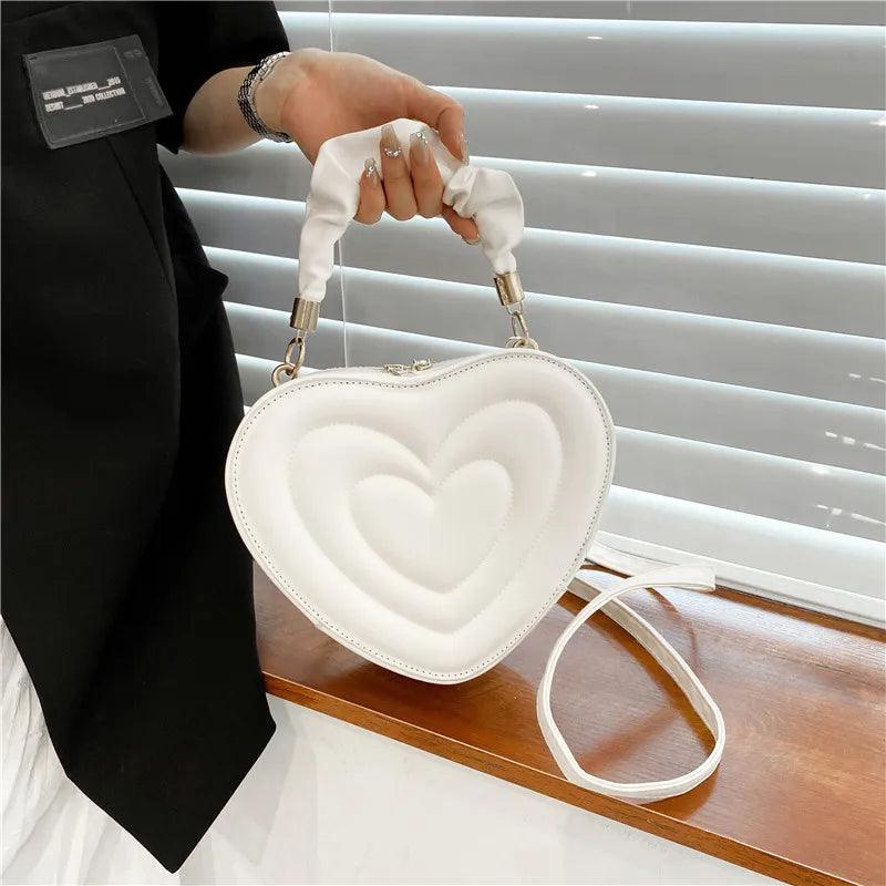 Heart Pu Leather Shoulder Crossbody Bags - AdDRESSingMe