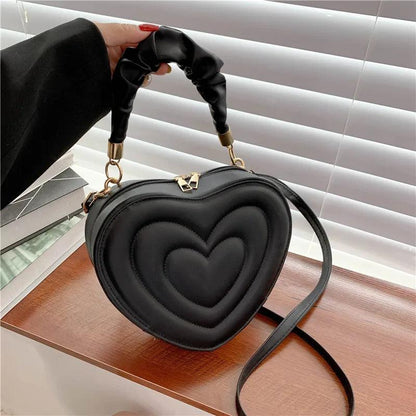 Heart Pu Leather Shoulder Crossbody Bags - AdDRESSingMe