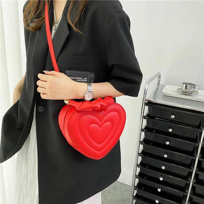 Heart Pu Leather Shoulder Crossbody Bags - AdDRESSingMe