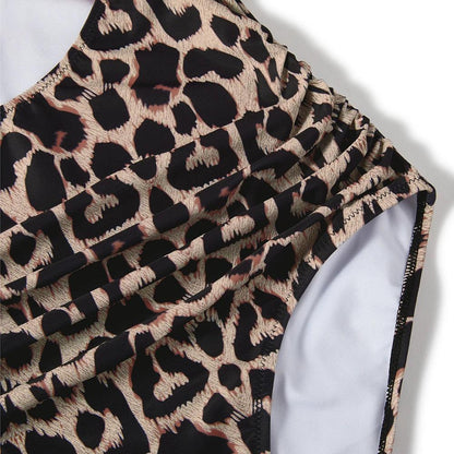 One Piece Leopard and Black Swimsuit - AdDRESSingMe