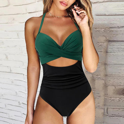 One Piece Leopard and Black Swimsuit - AdDRESSingMe