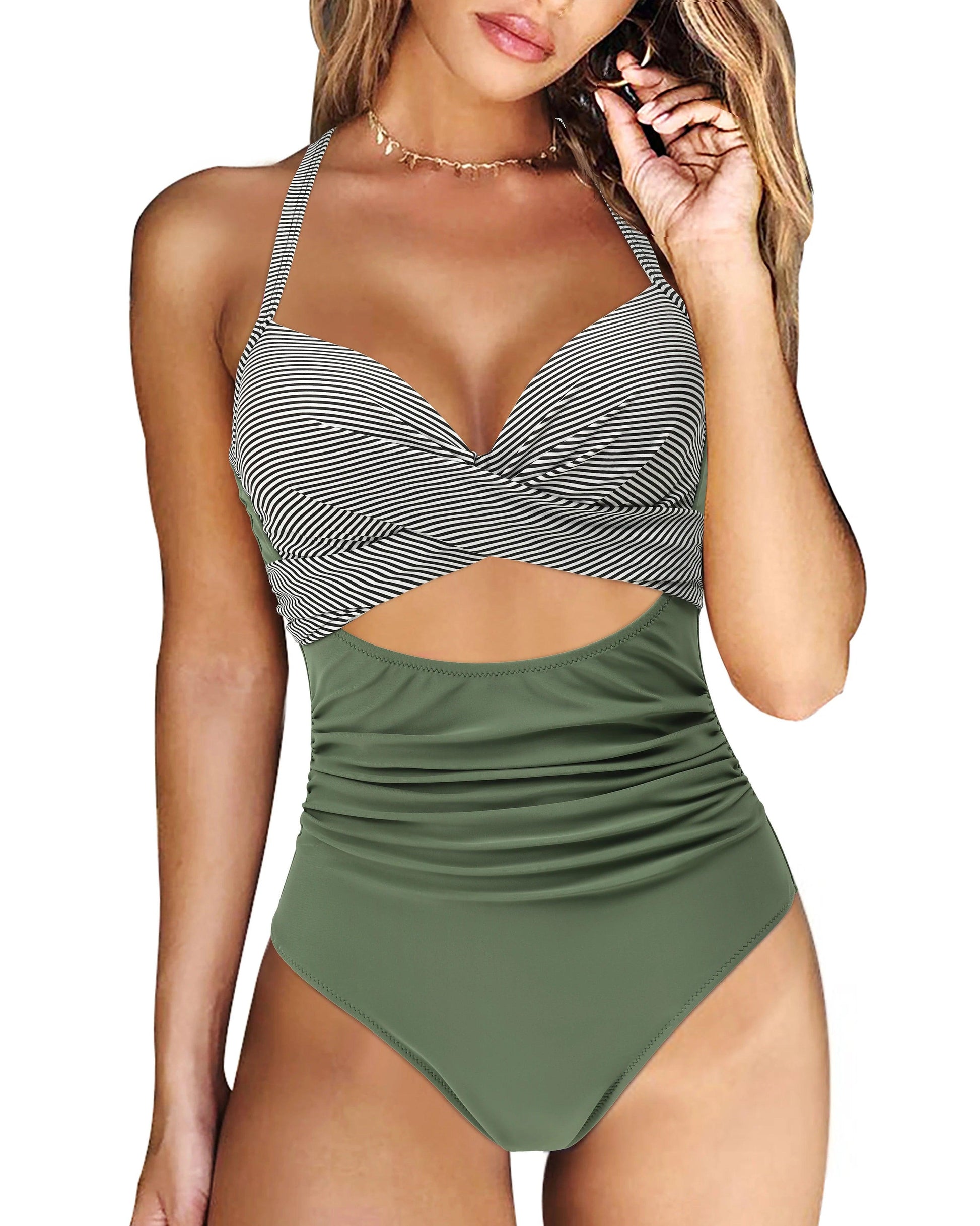 One Piece Leopard and Black Swimsuit - AdDRESSingMe