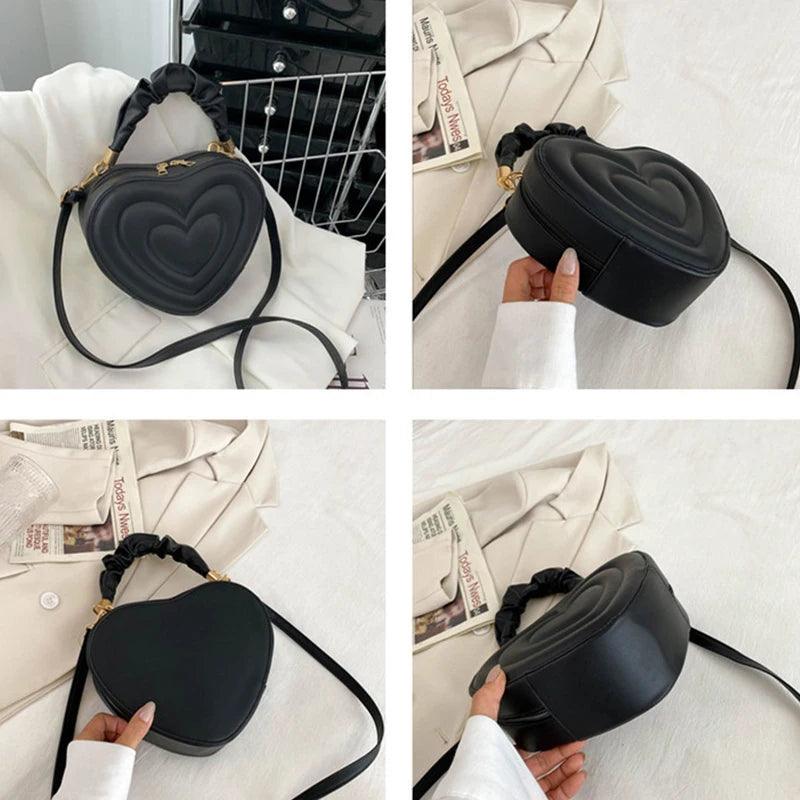 Heart Pu Leather Shoulder Crossbody Bags - AdDRESSingMe