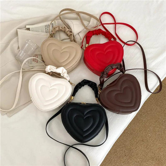 Heart Pu Leather Shoulder Crossbody Bags - AdDRESSingMe