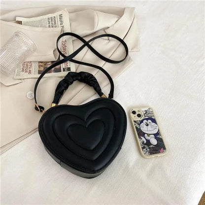Heart Pu Leather Shoulder Crossbody Bags - AdDRESSingMe