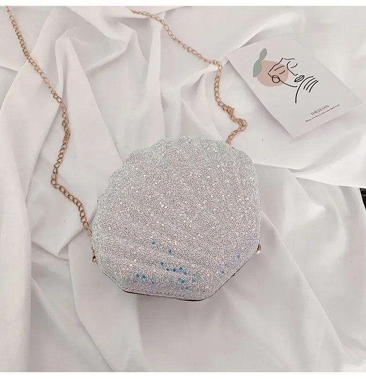 Sequined Seashell Shoulder Bag - AdDRESSingMe