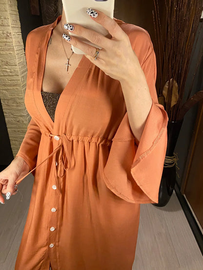 Women's Kimono Cover Up Dress - Summer Beach Long Robe Tunic - AdDRESSingMe