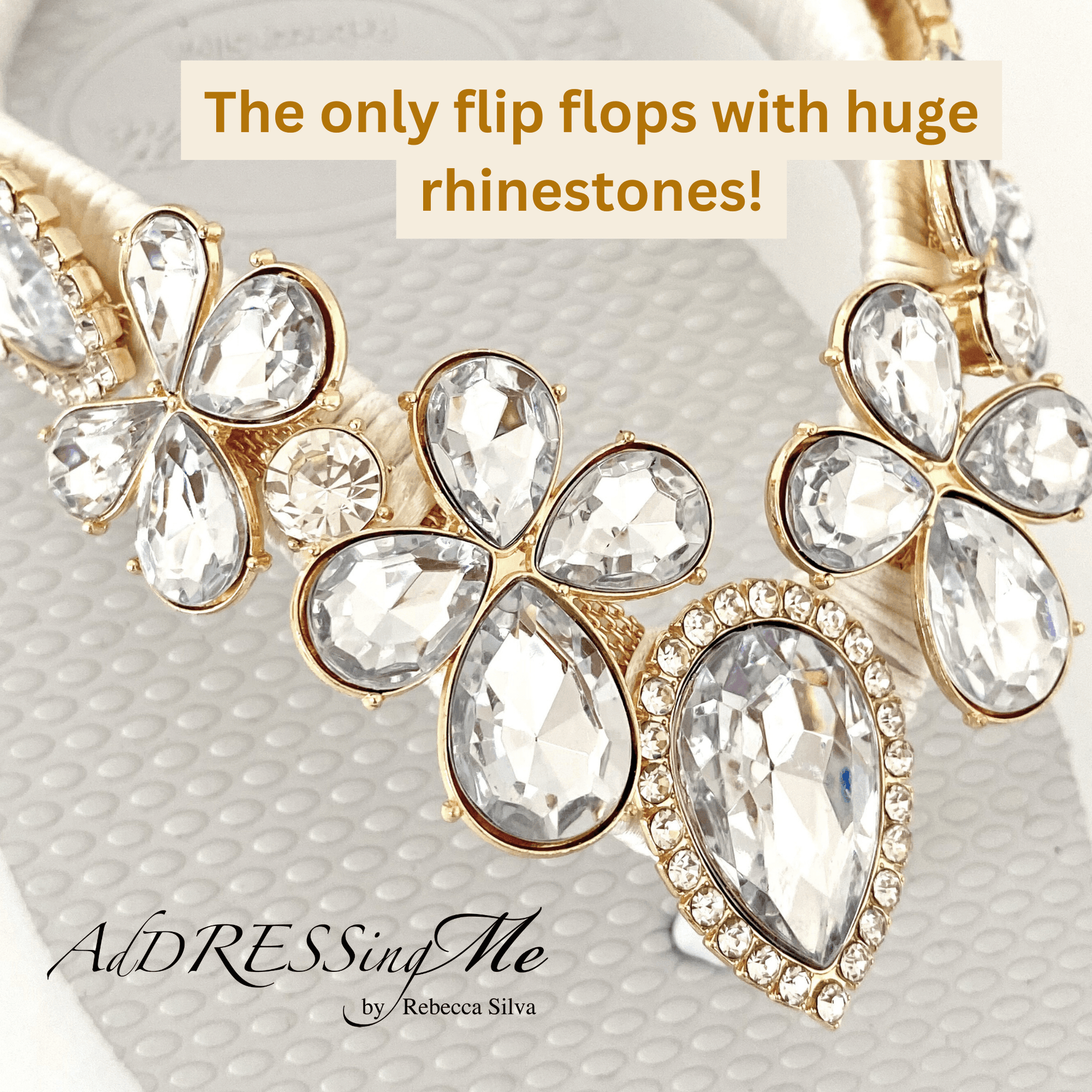 Luxurious White Rhinestone Flip Flops – Fresh, Soft & Chic